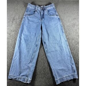 A-Lab Mega Wide Leg Skater Jeans Light Wash Blue Baggy Denim 28 Hip Hop Y2K